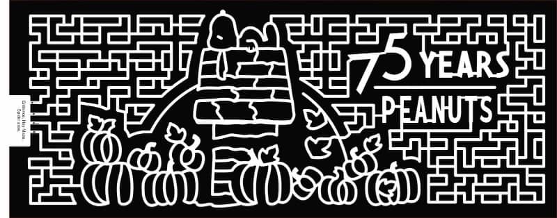 Uncle Johns Cider Mill Peanuts Maze Fall 2024 from UJCM website