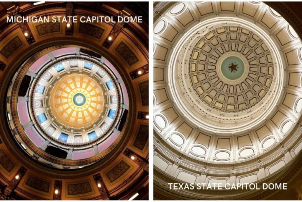 Michigan State Capitol Building - interior dome - Lansing Family Fun