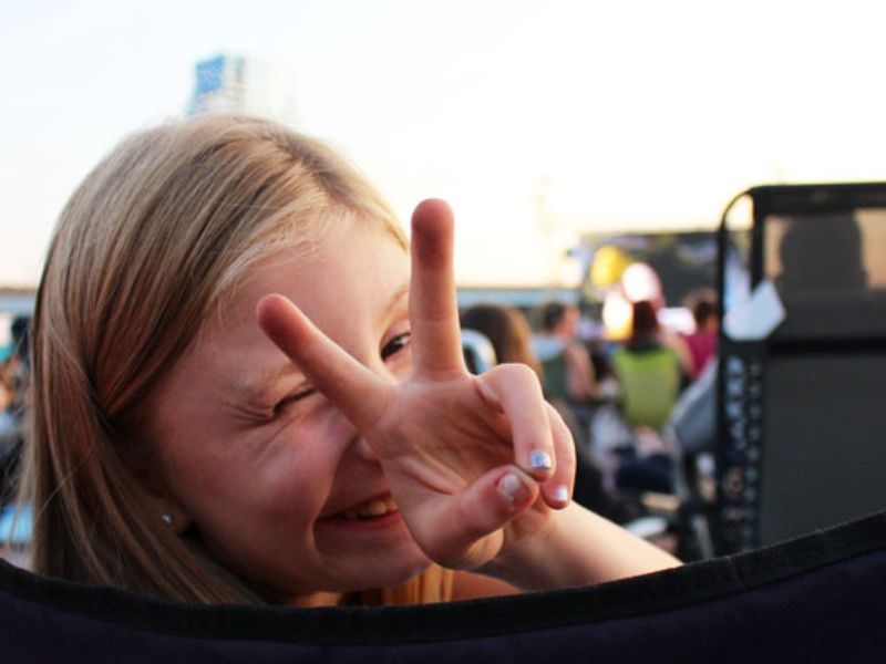 Enjoying music in the park in Michigan