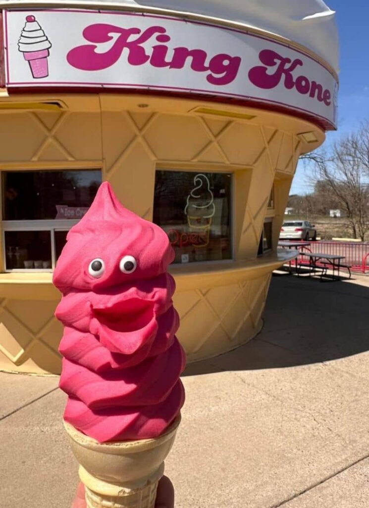 King Kone in Perry, MI, is shaped like an ice cream cone