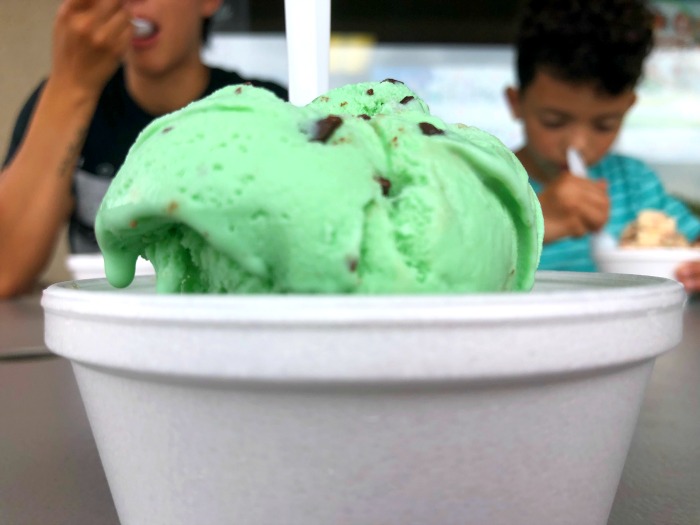 Ice Cream Dewitt Iscream Kids eating on patio Lansing Ice Cream Dewitt Iscream Kids eating on patio Lansing