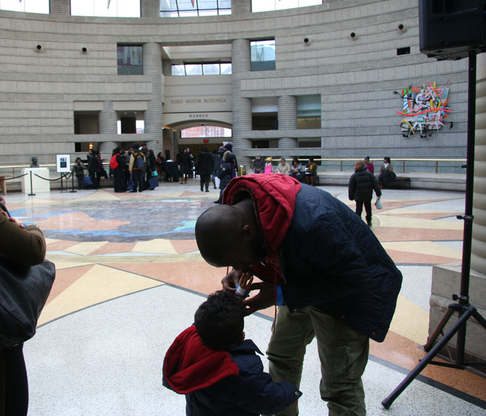 The Charles H. Wright Museum of African American History dad and son